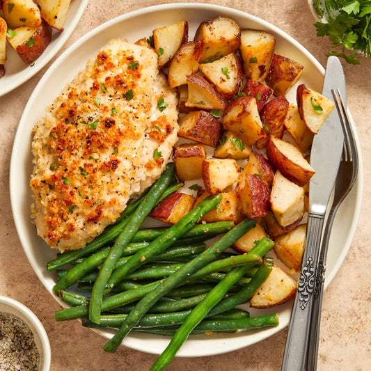 BBQ Chicken, Green Beans and Roasted Potatoes & BBQ Ranch
